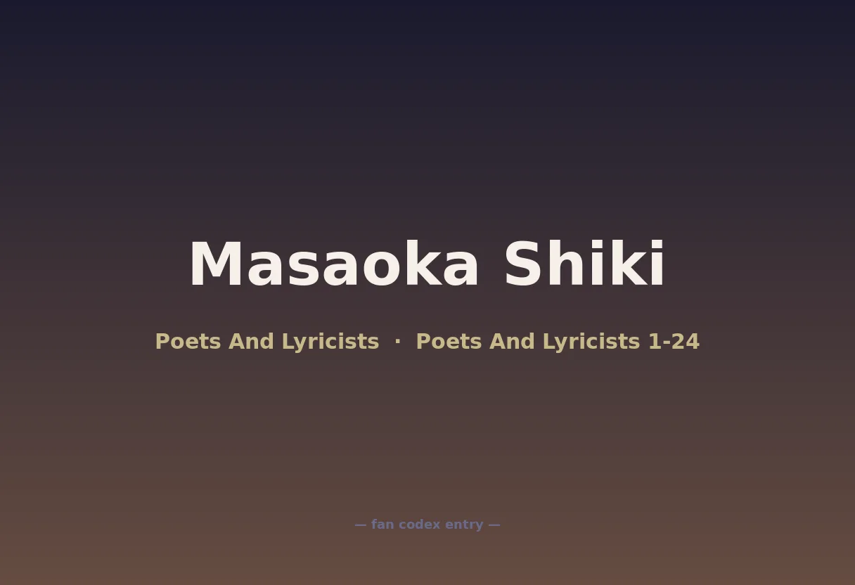 Masaoka Shiki