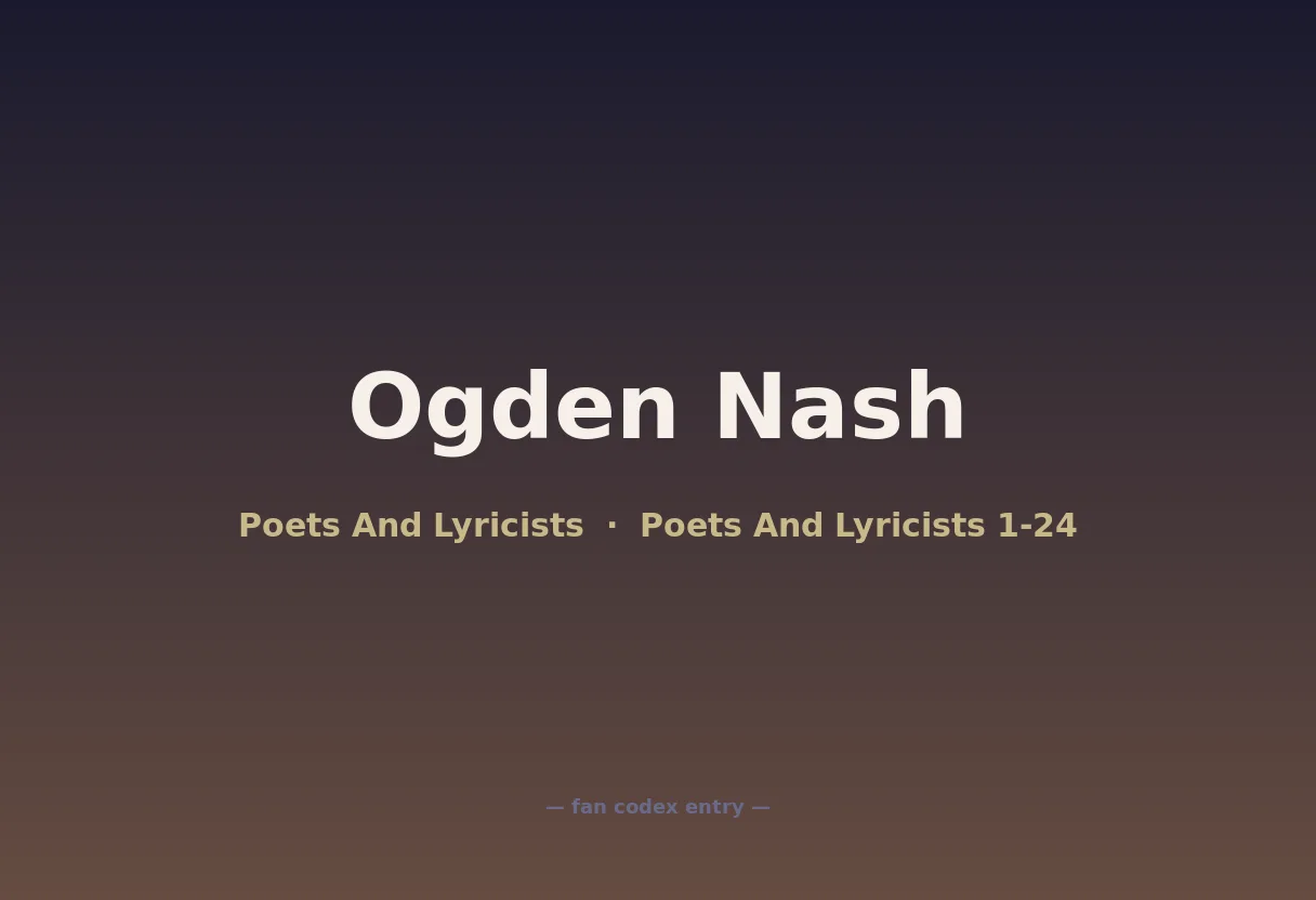 Ogden Nash