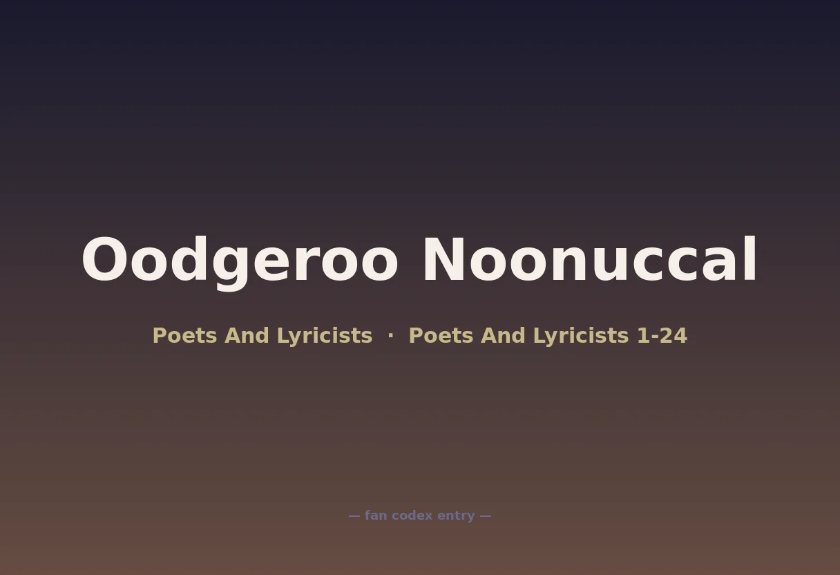 Oodgeroo Noonuccal